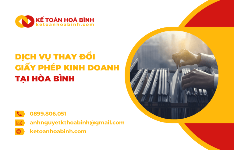 Thay đổi giấy phép kinh doanh tại Hòa Bình